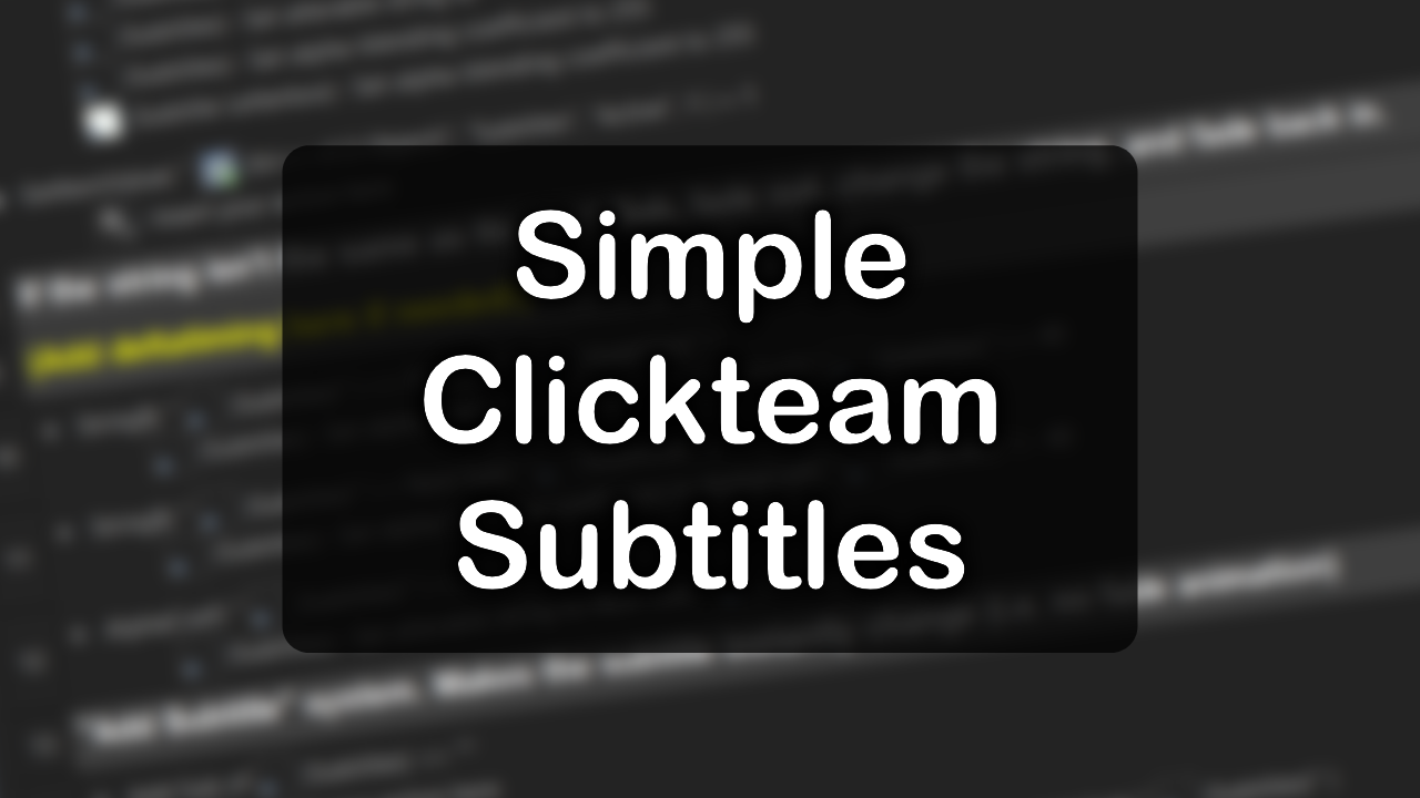 Simple Clickteam Subtitles