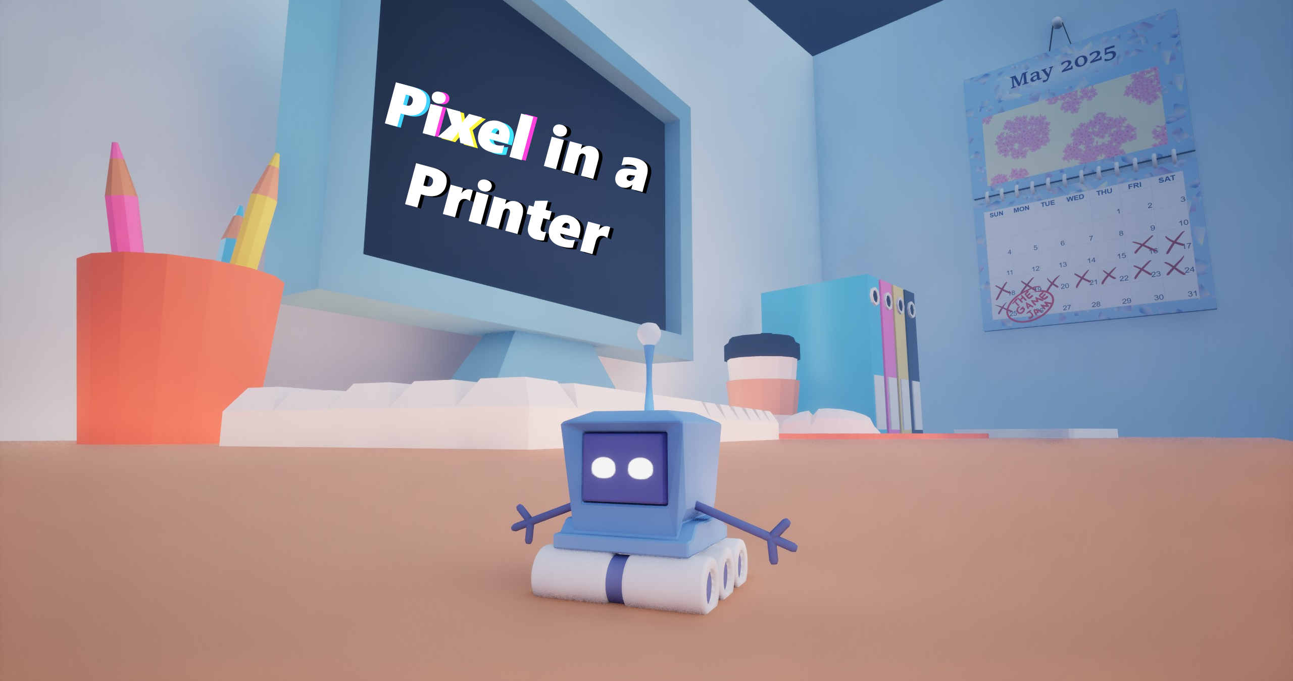 Pixel in a Printer (Tiny Worlds GameDev.TV Gamejam 2025)