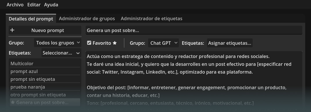 Prompt Manager