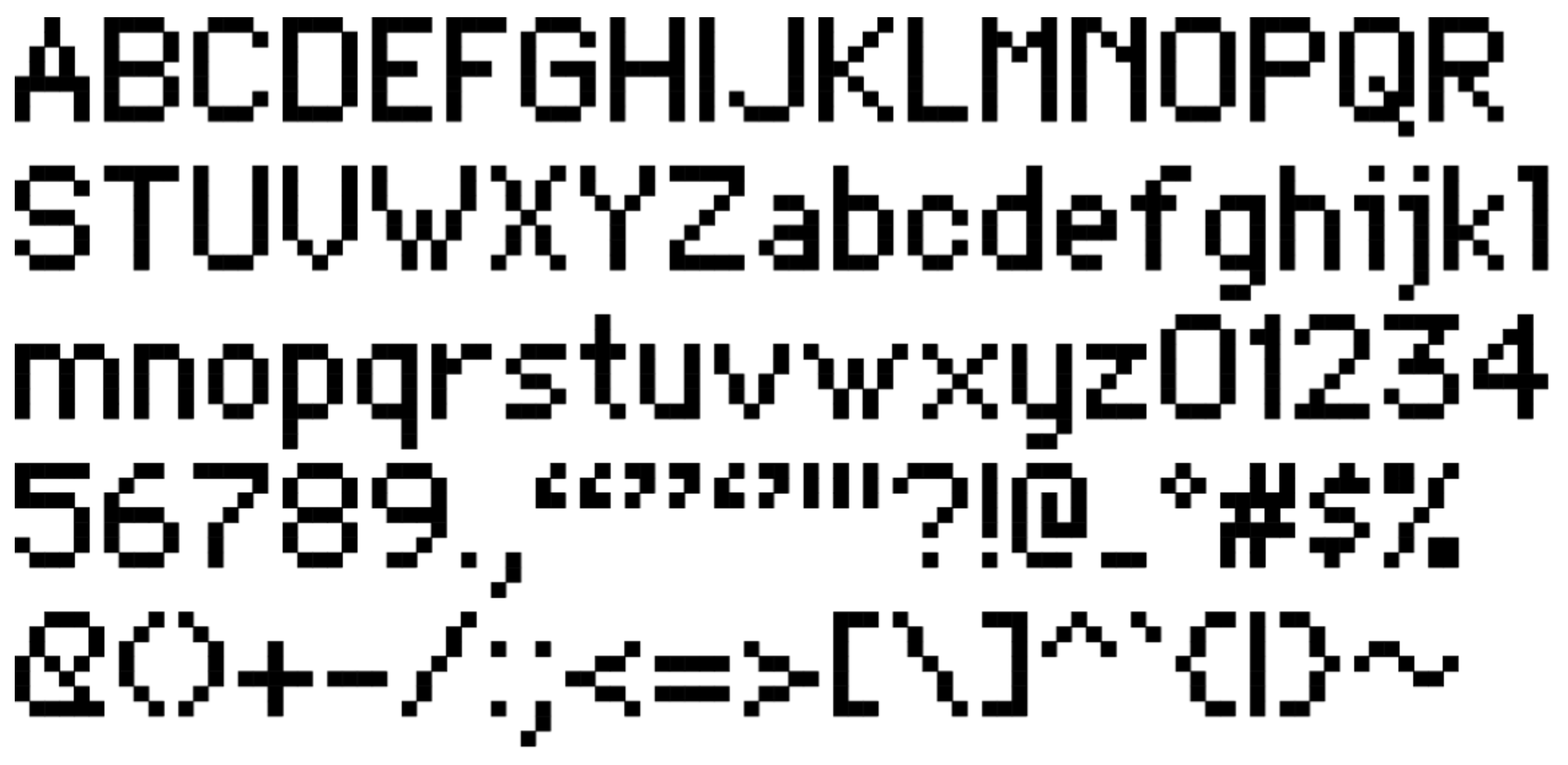 Macintosh System 1 - Pixel Art & Gameboy Font