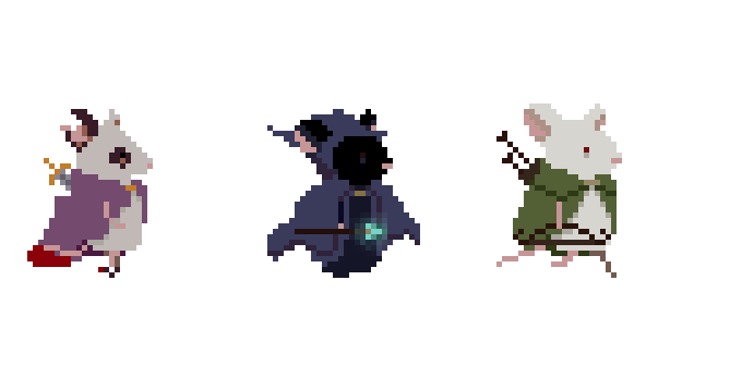 Pixel Fantasy Mice - 8bit Character Sprites