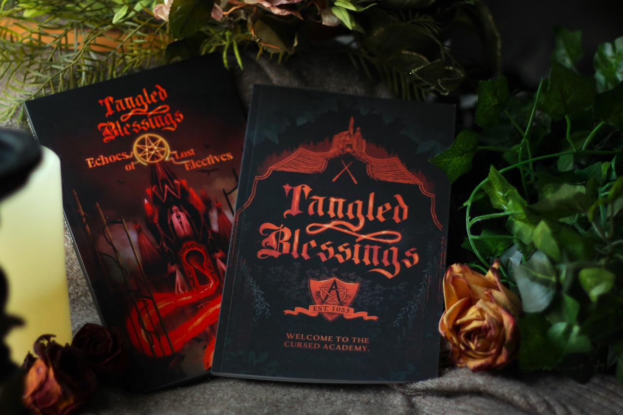 A photo of the two physical Tangled Blessings books