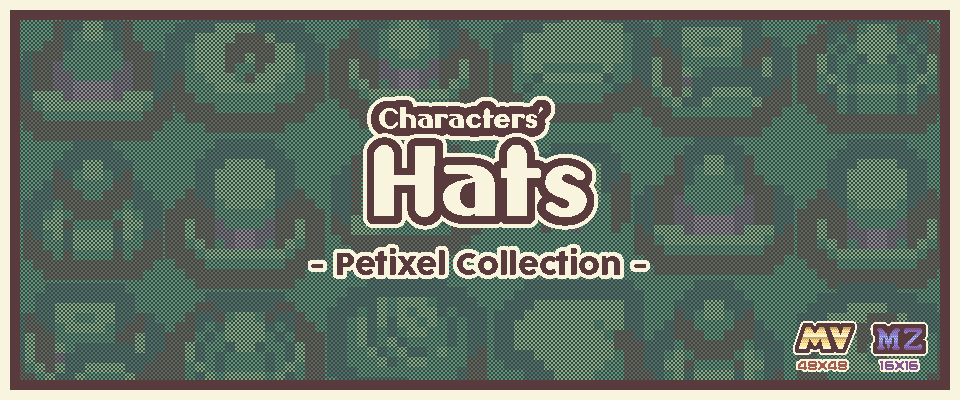 Petixel Characters Hats Asset Pack - For characters' customization