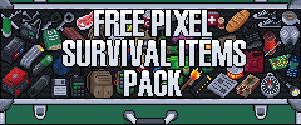 Free Pixel Survival Items Pack - Asset Pack