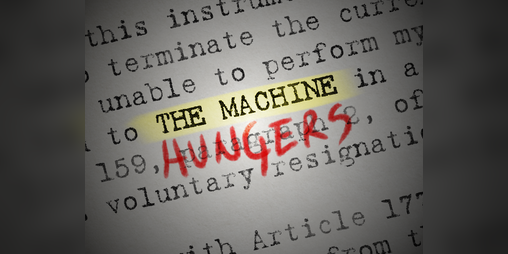 Cover image for THE MACHINE HUNGERS