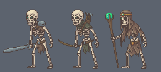 2d Animated Fantasy Skeletons