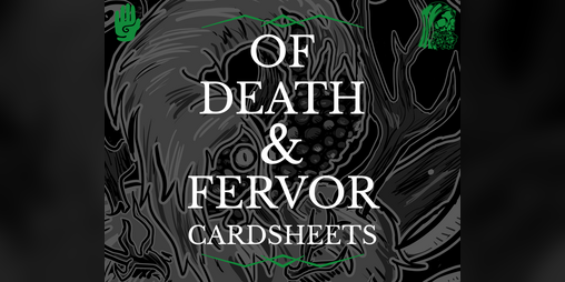Cover image for Of Death & Fervor (Cardsheets)