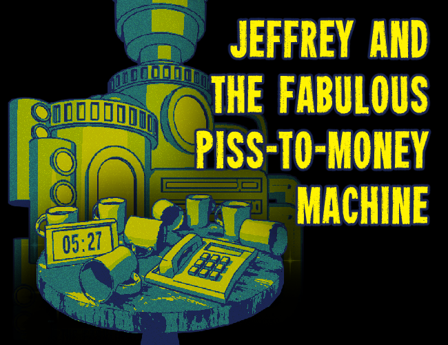 JEFFREY AND THE FABULOUS PISS-TO-MONEY MACHINE