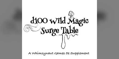 Cover image for d100 Wild Magic Surge Table