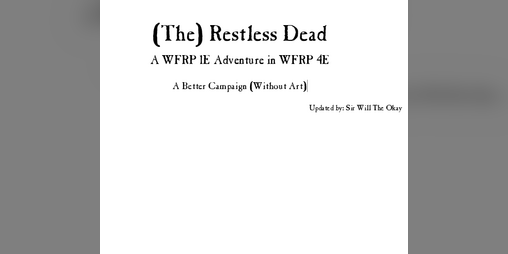 Cover image for 4E Restless Dead