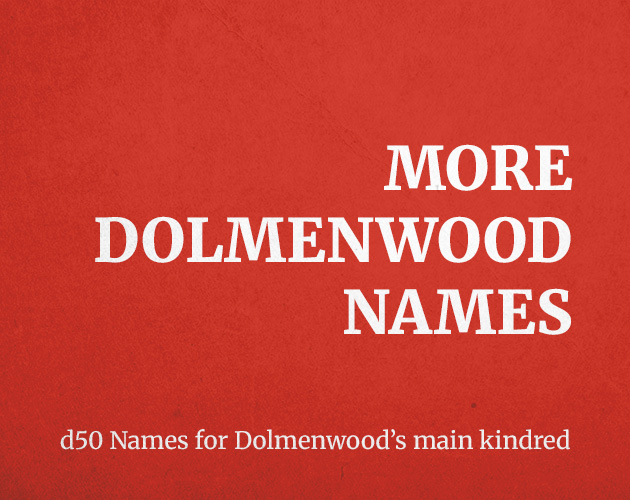 Cover image for More Dolmenwood Names
