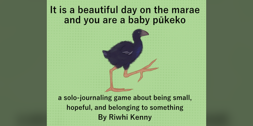Cover image for it is a beautiful day on the marae and you are a baby pūkeko