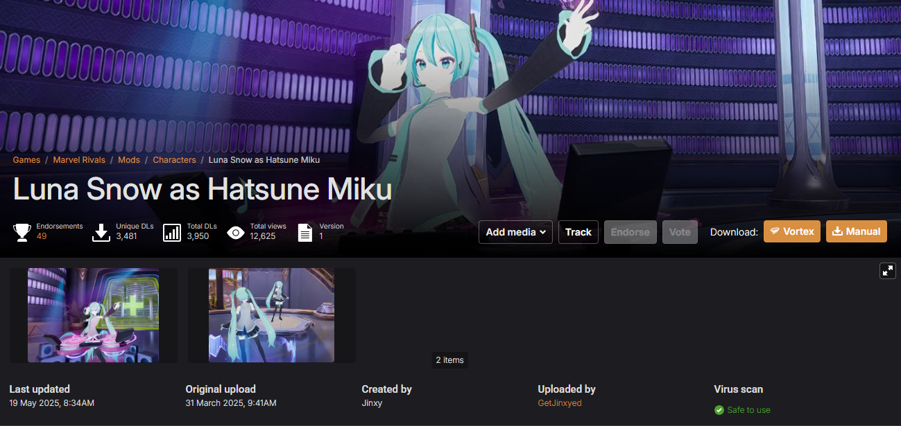 Luna Snow as Hatsune Miku