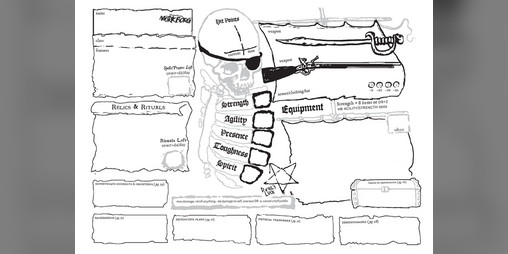 Cover image for Compact Character Sheet for Pirate Borg