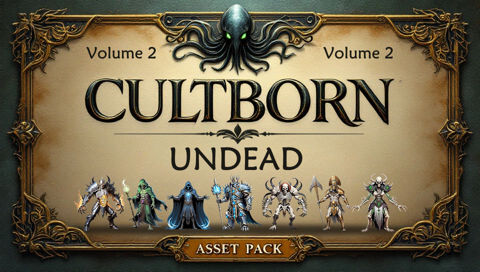 🕯️Cultborn: Volume 2 – Undead | 2D Characters for RPGs, Deck Builders, and more