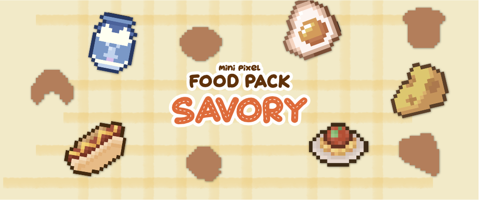 Mini Pixel Food Pack: Savory
