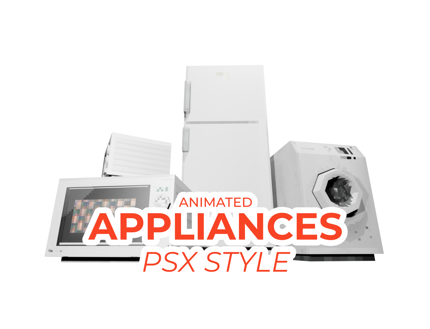 Animated Appliances PSX Style Asset Pack