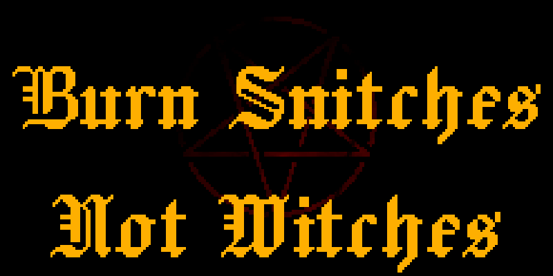 Burn Snitches Not Witches