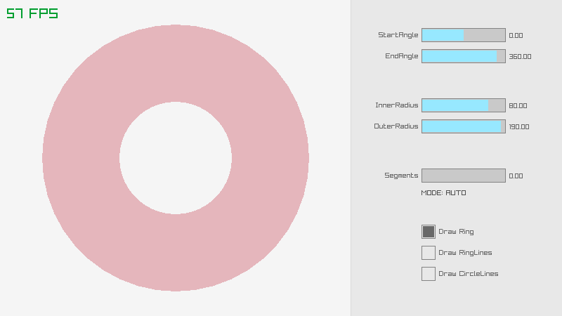 raylib example - shapes draw ring