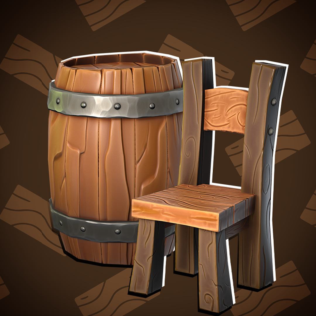 Stylized Wooden Furniture Pack | 3D Lowpoly Assets
