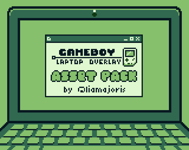 Gameboy laptop overlay asset pack by li a majoris