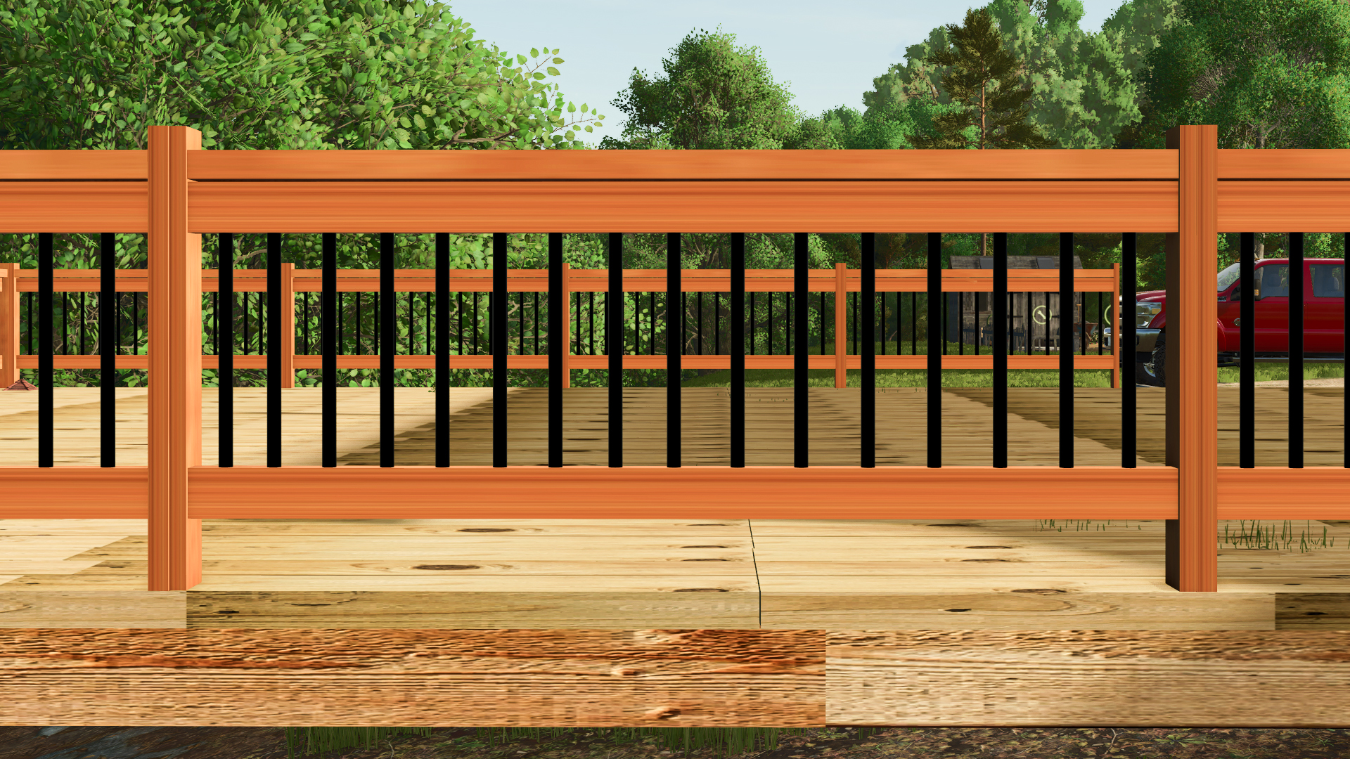 Cover image for FS25 Wooden Deck Railing Section