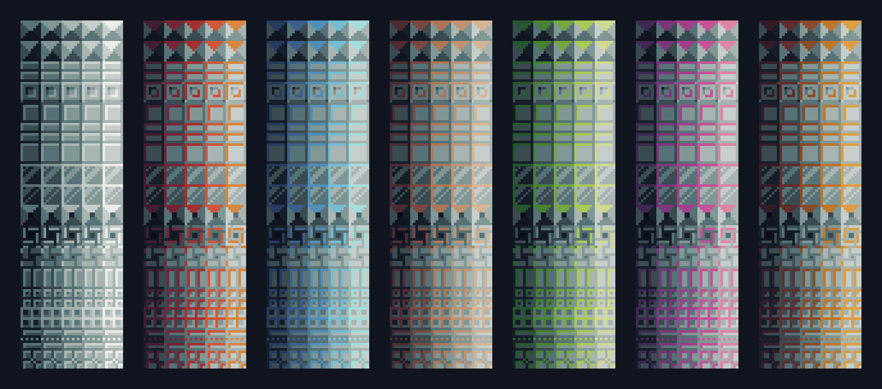 Iron Blocks Plateformer Pixel 8x8