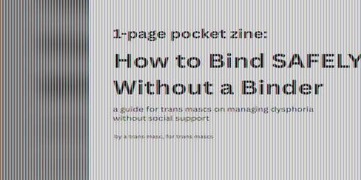 Cover image for How to Bind SAFELY Without a Binder (a zine)