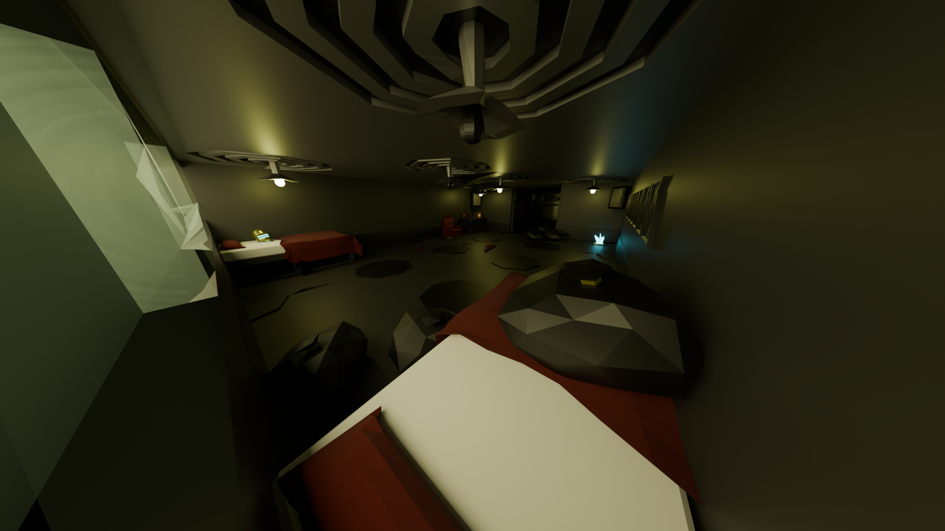Free Assets Pack - Abandoned Space Station - Low Poly