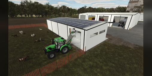Cover image for FS25 Modern Metal Sheep Barn