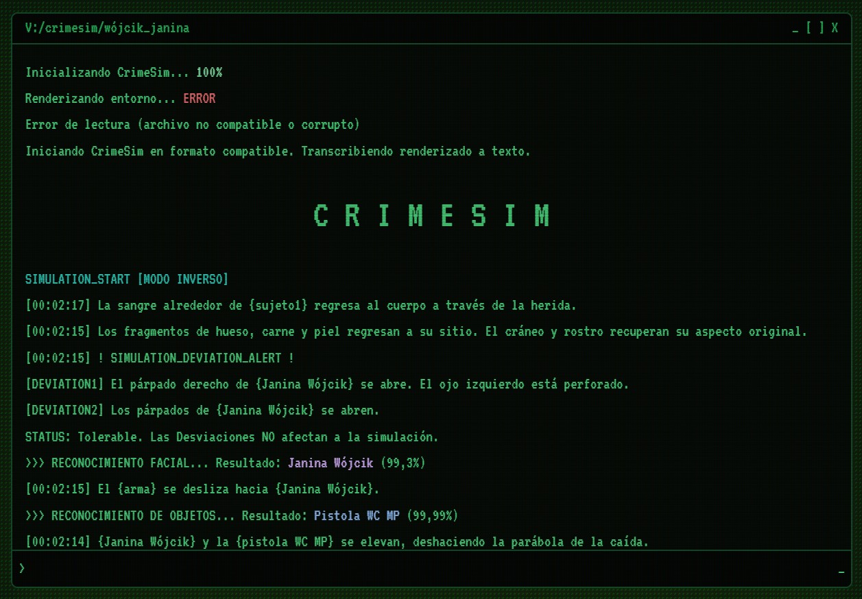 CrimeSim: Expediente #050691