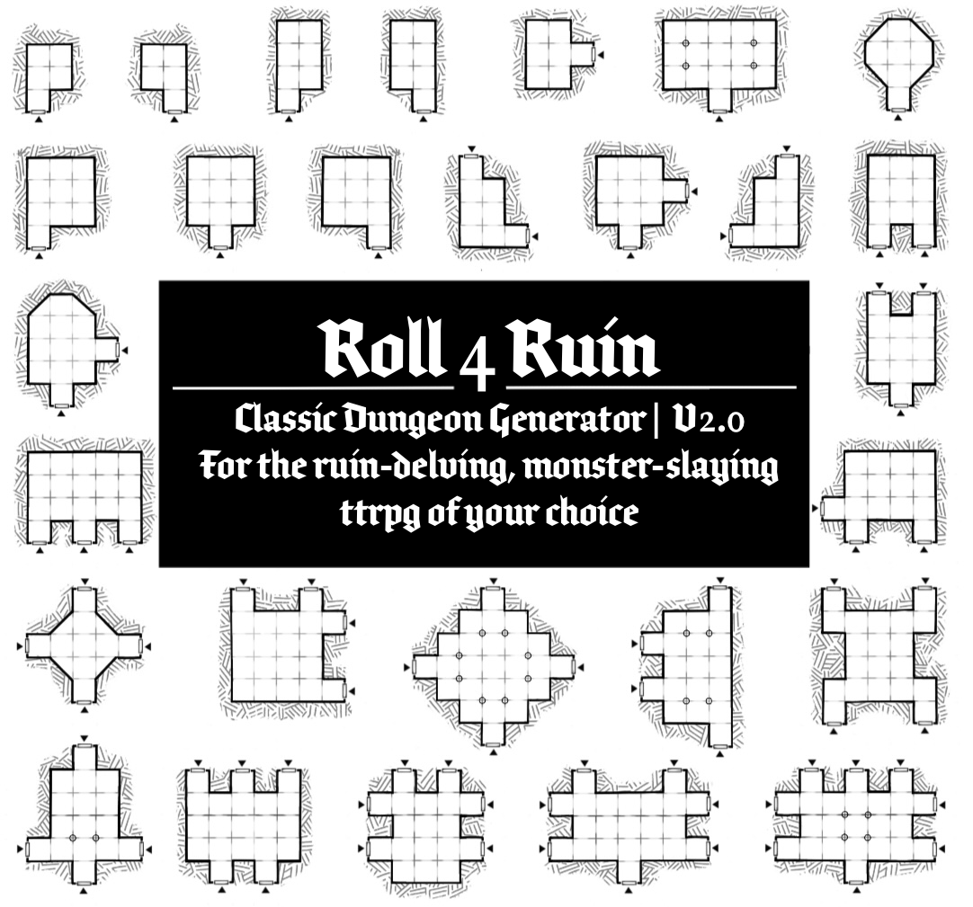 Version 2.0 released - Roll 4 Ruin: Classic Dungeon Generator by