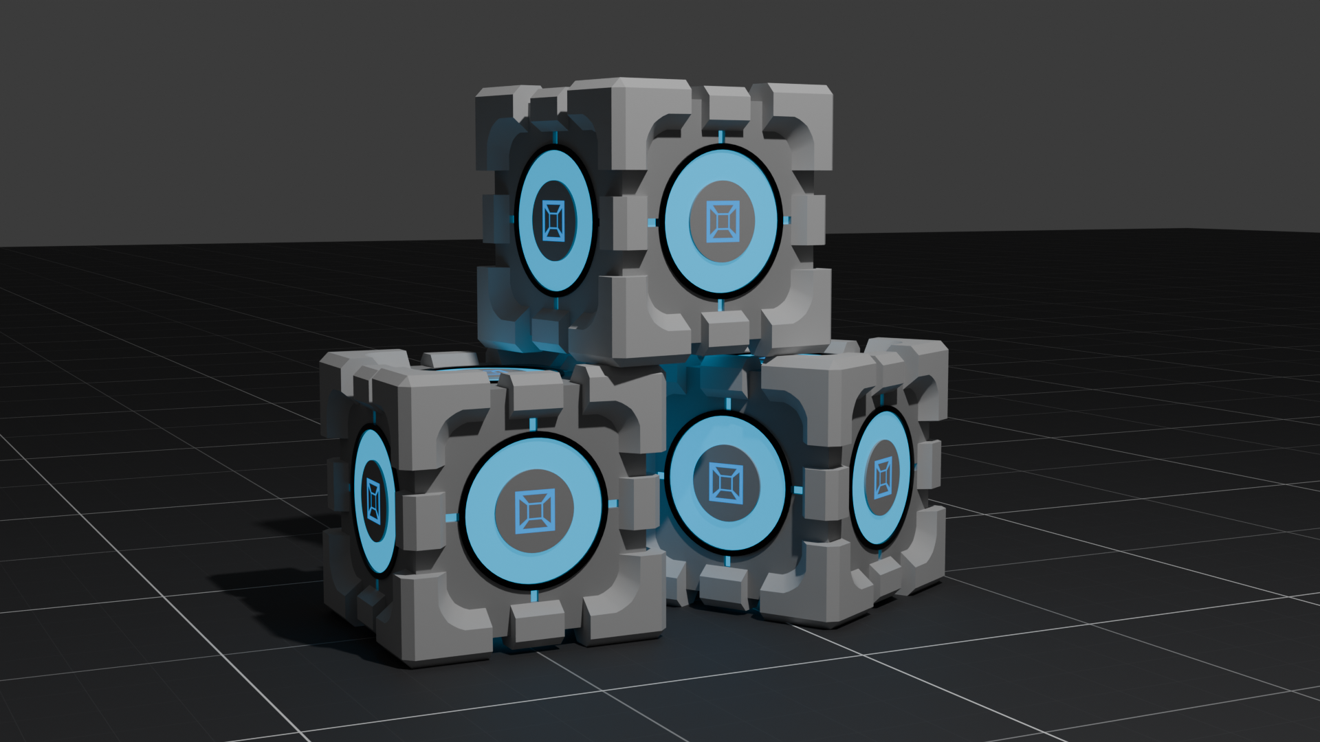 Sci-Fi Cube | Portal-inspired 3D model