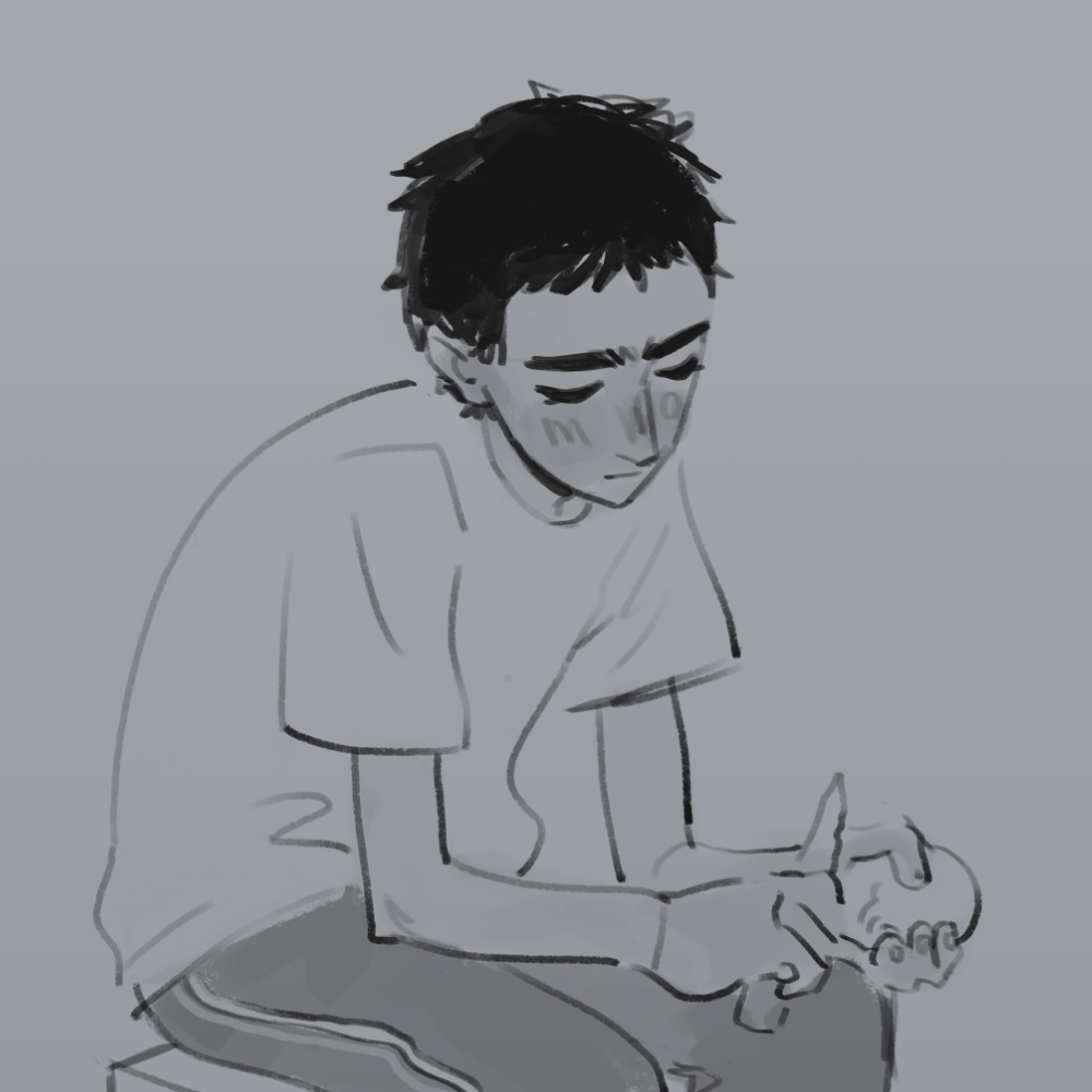 peeling potatoes