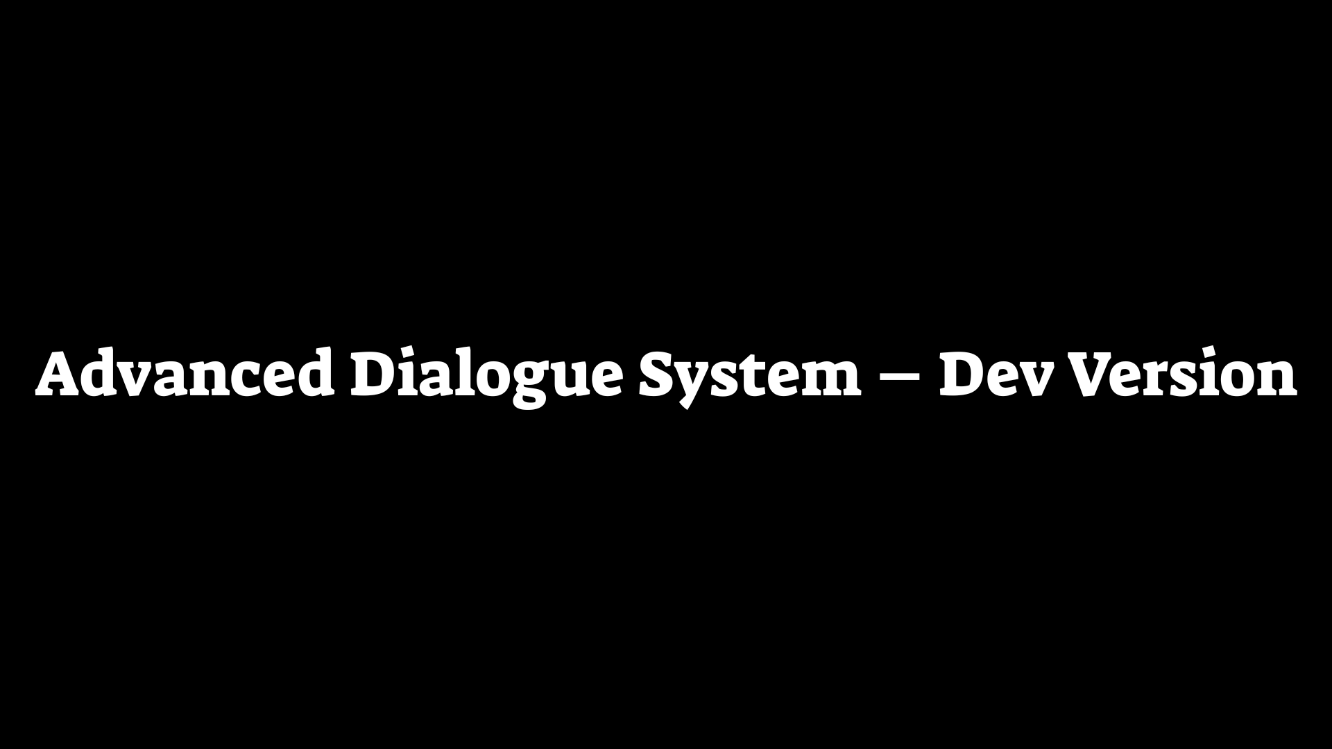 Dialogue System Screenshot 1