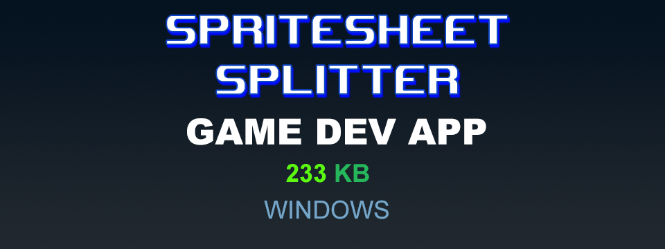"Spritesheet Splitter" App for Windows