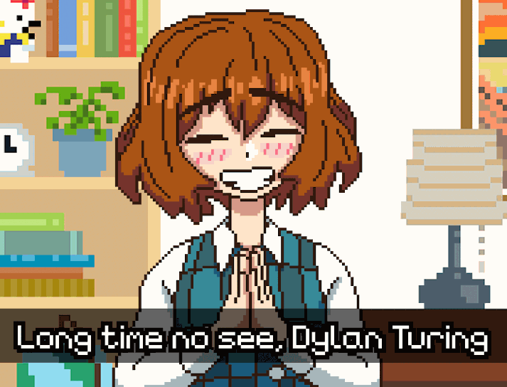 Cover image for Long time no see, Dylan Turing