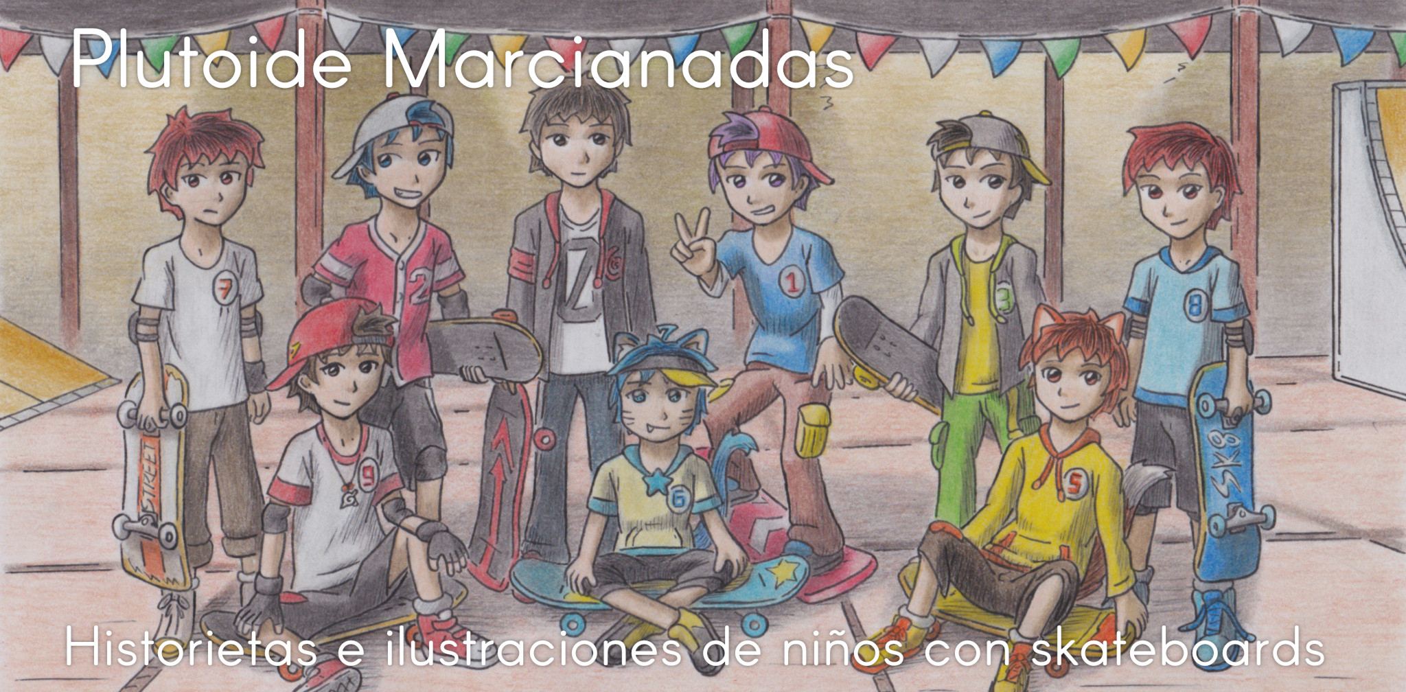 Plutoide Marcianadas - Historietas e ilustraciones de niños con skateboards