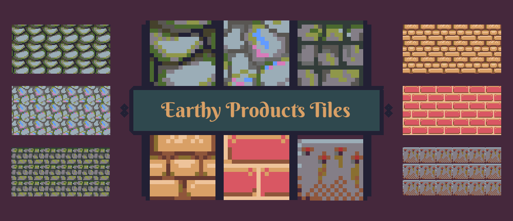 Earthy Products Pixel Art Tiles