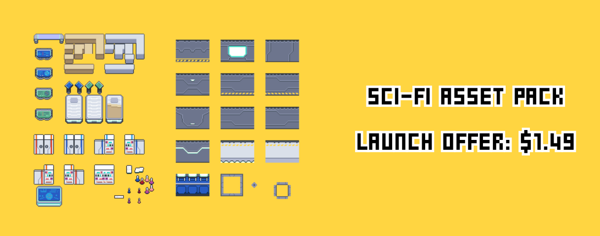 π Sci-Fi Pixel Art Tileset β Animated & Modular