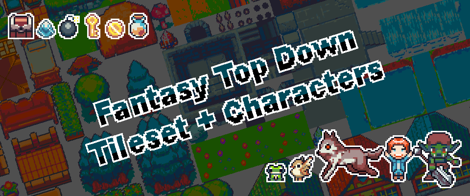 Top Down Fantasy Tileset + Characters