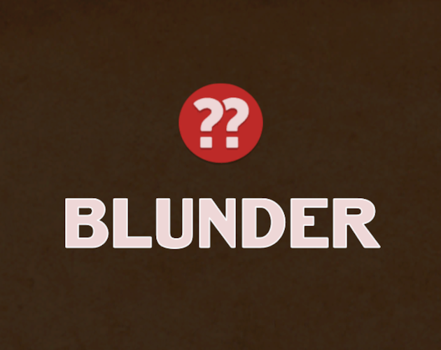 Cover image for Blunder