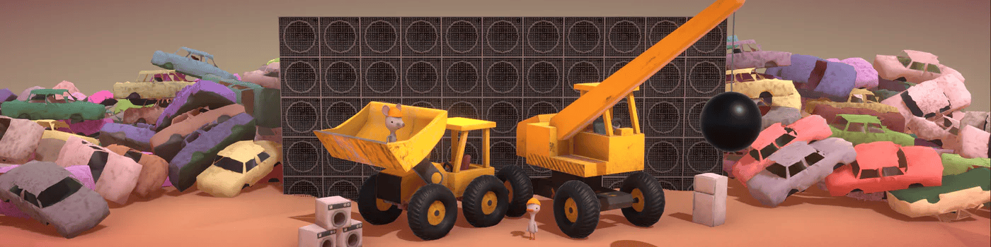 Musical Chairs with Bulldozers and Other Heavy Equipment