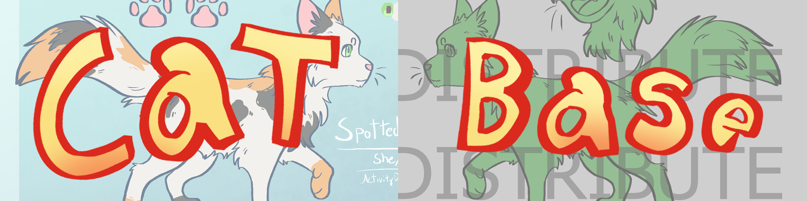 Cat OC reff base Short and Long fur