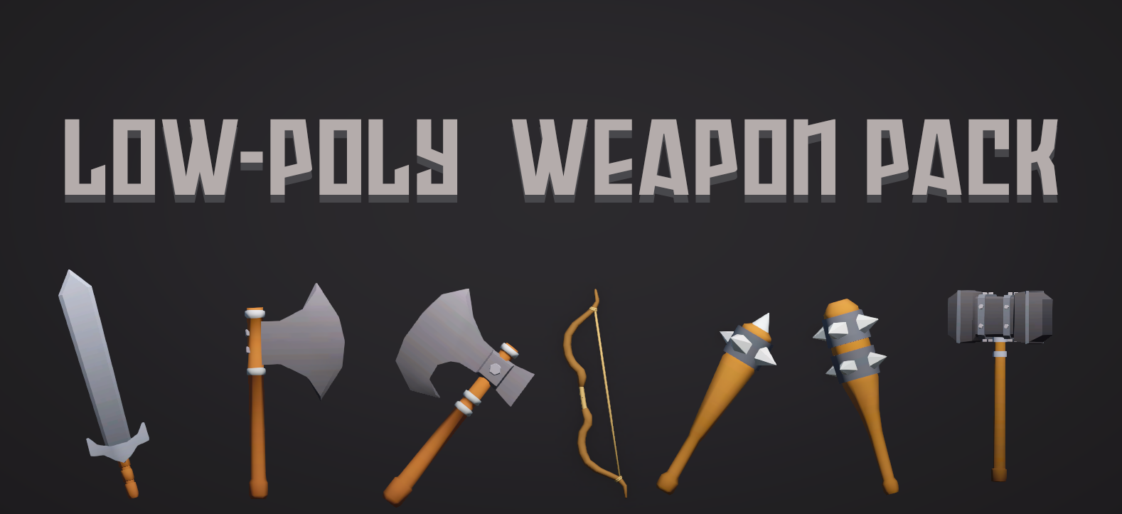 Basic low-poly weapon pack