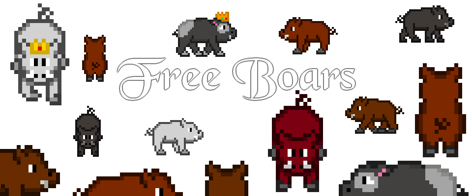 Free Pixel Art Boars