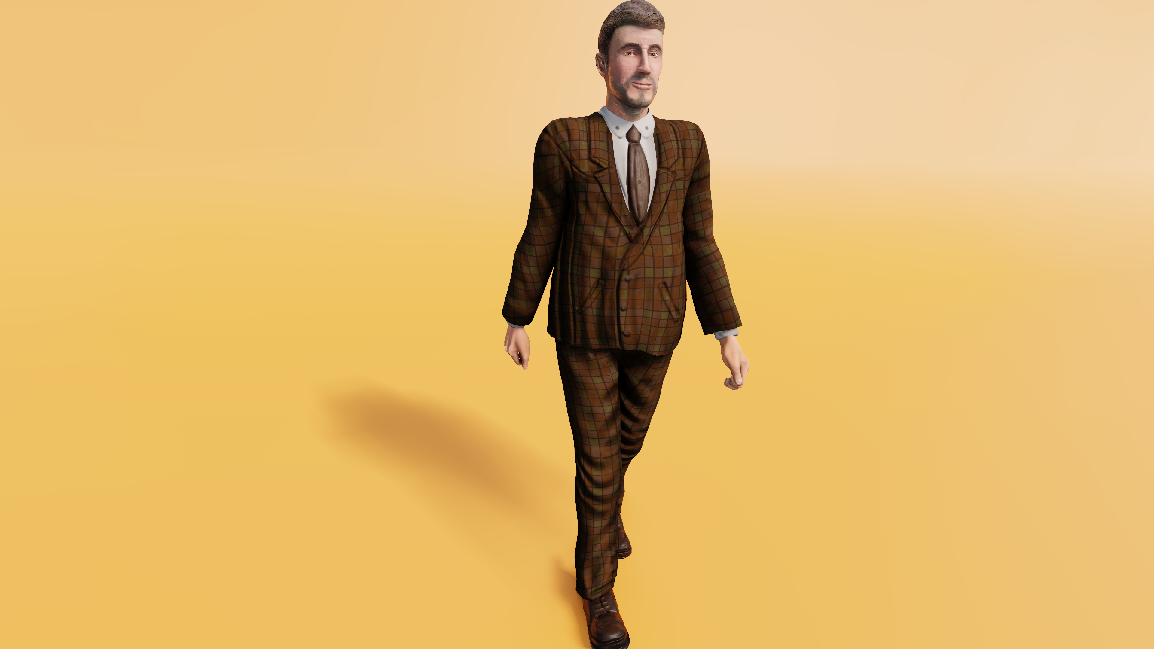 Business Man - Animated low-poly character Low-poly 3D model
