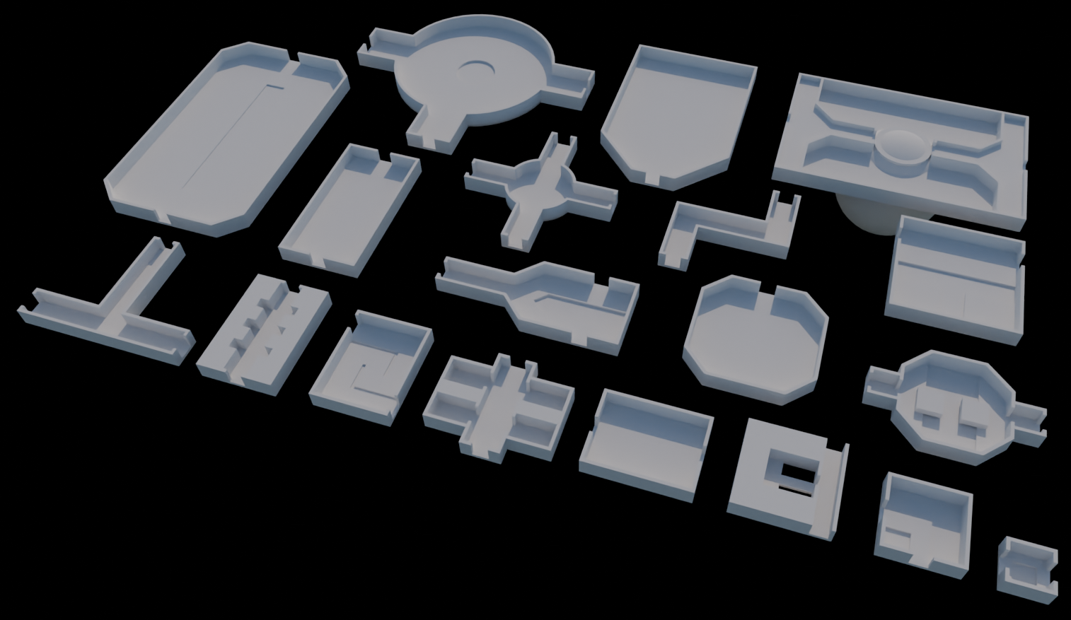 Dungeon Rooms Pack - Low Poly