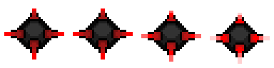 Animated Pixel Art Bombs