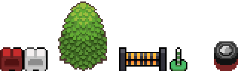 Pixel art Tree and assets